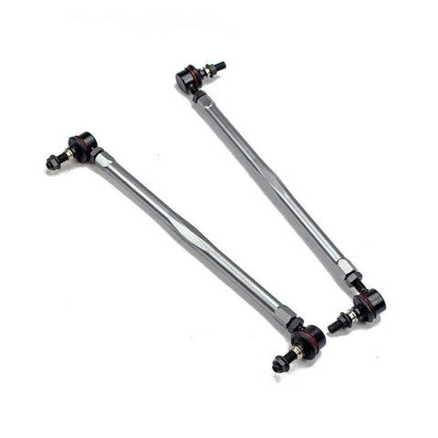 Front Sway Bar End Link Set for VW GTI MK5 MK6 MK7 2006 to 2021 Heavy Duty Steel Alloy Sway Bar Links OE Replacement With Adjustable Ball Joints 310 to 370 mm Stud Spacing For Easy Install, silver adjustable links