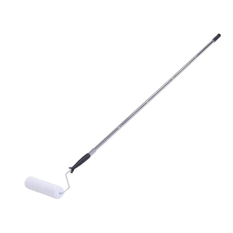 9 Inch Adjustable Paint Roller Set With Telescoping Extension Pole And Woven Fleece Covers For Walls And Ceilings Smooth Glide White Frame Easy Hustle Painting Kit on a white background.