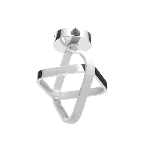 Dope Modern LED Ceiling Light In Chrome Finish With 6000K Daylight Glow, Energy Efficient Ceiling Fixture, geometric design