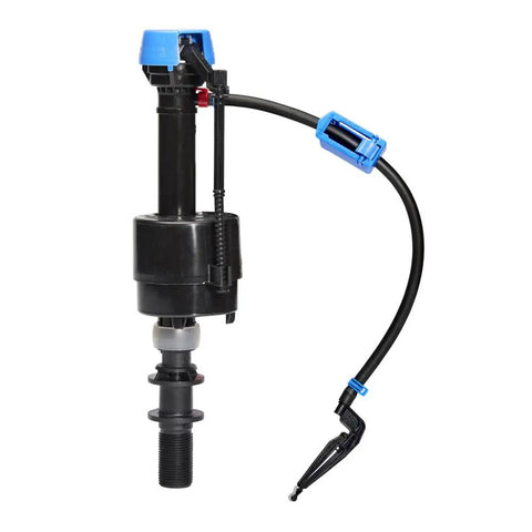 Universal Toilet Fill Valve In Black Fits Most Toilet Tanks, Heavy Duty, Easy Install Replacement with Refill Tube and Clip