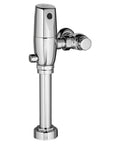 Premium Hands Free Touchless Toilet Flush Valve Featuring Self Cleaning Piston And Smart Sensor Setup, chrome finish, for commercial use.