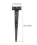 Six Piece T Shaped Rust Proof Iron Door Hinges In Black Finish 10 Inch Heavy Duty Yet Quiet For Wooden Doors And Background Walls