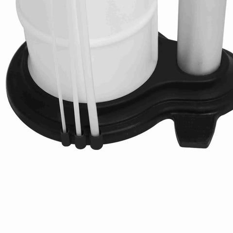 Slick Hand Pump For Quick Fluid Transfer! Close-up of 9L manual extraction tool base with hoses for easy fluid handling.
