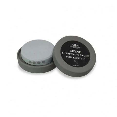 Dual Grit Ceramic Grinding Puck For Axes Whetstone 300 600 Sharpens And Peels Edges Fast Wet Or Dry Use Compact Stone in open case
