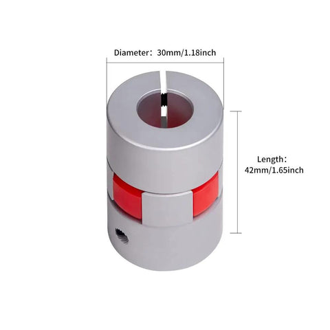 Aluminum Plum Flexible Shaft Coupling D30L42 Bore 8mm To 16mm Motor Connector for CNC and 3D Printer.