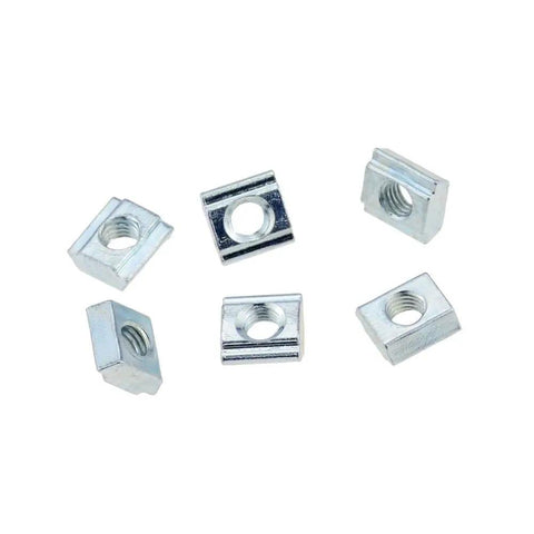 Bulk 100 Pcs M5 M6 T Slot Nuts For 20 Series Aluminum Extrusion Galvanized Slide Nuts Fasteners scattered view