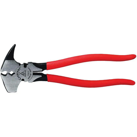 Heavy Duty Solid Joint Fence Tool Pliers, 10 Inch, Ergonomic Dipped Handle, Pro Grade Hand Tool For Fencing Installations And Tough Jobs