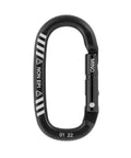 MINO Accessory Carabiner With Bar Lock And Included Gear Accessories For Easy Gear Management, 400 Kg Rating, Black