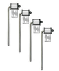 4 Pack Universal Stainless Steel Exhaust Hanger Rods Weld On Heavy Duty Brackets For Exhaust Systems, 3/8 Inch Rod