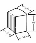 Schematic drawing showing dimensions of Heavy-Duty Commercial Nugget Ice Maker, Air Cooled Stainless Steel Exterior.