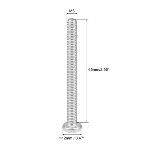 M6x65mm Stainless Steel Machine Screws Pan Head Phillips Drive 304 Grade Fasteners Bolts For Metal Wood Electronics Projects