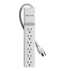 Six Outlet Surge Protector Power Strip With 10 Foot Cord UL Listed 720 Joules Overload And Overvoltage Protection