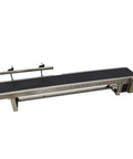 Desktop PVC Conveyor Belt System With Adjustable Speed For Industrial Transport Guardrail 59 Inch Long And 7.8 Inch Wide Black Belt 110V Stainless Steel Frame Pro Grade Heavy Duty Anti Wear Heat Oil Resistant