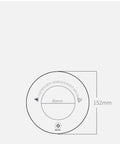 Solid Daily Driver One Button Cup Warmer Heating Plate, 152mm diameter, with size markings on a white background.