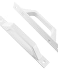 Two Pack Sliding Barn Door Handles 7.9 Inch Aluminum Alloy Pull Handles For Sliding Barn Doors Gates Cabinets Closets Drawers Garage Shed White Finish Includes Eight Mounting Screws For Easy Installation.