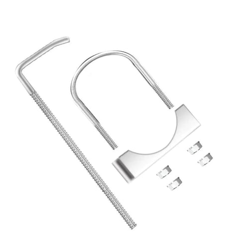 Universal Exhaust Clamp With Hanger Set For 3 Inch Exhaust Pipe Heavy Duty Mild Steel Zinc Coated Hangers Adjustable