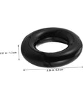 Close-up of a black ring from Two Pack Weighted Golf Swing Trainer Rings For Practice And Warm Up Build Muscle Memory Improve Stability And Boost Swing Strength With This Golf Training Aid Kit, size labeled 2.36 in/6 cm diameter.