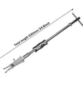 Beefed-Up Slide Hammer Internal Bearing Puller Kit With Expandable Collets 16-45mm, silver tool showing full length.