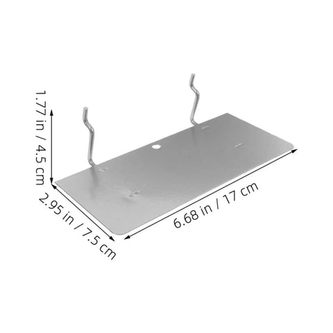 Silver Iron Pegboard Wall Shelf Rock Solid Workshop Storage Rack With No Sweat Tool Free Setup To Crush Kitchen Clutter As Heavy Duty Shop Organizer Holder