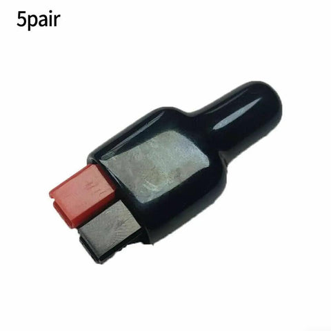 Image of Five Pair Rock Solid Marine Connectors Waterproof Power Kit For Boat Solar EV Battery Wiring, featuring durable black rubber body.