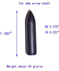 Pack Of 15 Glue On Archery Field Points For 6mm Arrows Replacement Practice Arrow Tips For Bamboo And Wood Arrows 54 Grain