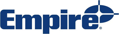 Empire brand logo in blue with stylized compass design to the right of the text.