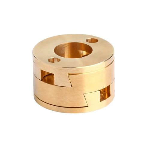 Pack Of Three Solid 16mm Oldham Couplers Fit VZBOT 3D Printer Z Axis Screw Parts For Super Smooth Moves Without Backlash Get Consistent Result During Fast Prints Upgrade Your Rig With These Top Shaft Connectors Today. gold solid 16mm Oldham coupler for 3D printer Z axis lead screw