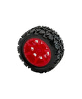 Red 34mm Rubber Toy Car Wheels With 2mm Shafts And 5 Round Rod Axles 10 Pack For RC Cars Trucks Robots DIY Model Toys Replacement Parts
