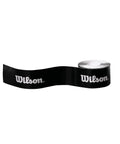 Racquet Head Tape Protector For Tennis Rackets, Reduces Frame Wear, Extends Grommet Life, Easy Peel And Apply Black Tape, Keeps Your Frame Looking Fresh, Durable Adhesive, Essential Tennis Gear Upgrade, rolled black tape with Wilson logo