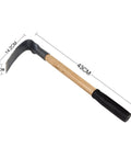 Heavy Duty Pro Grade Metal Garden Hoe Set For Weeding And Planting Lightweight Steel Hand Hoe with long handle, 43cm x 14.2cm