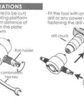 Dope Speed Drill Attachment Nibbler For Sheet Metal With 360 Degree Rotating Head assembly instructions