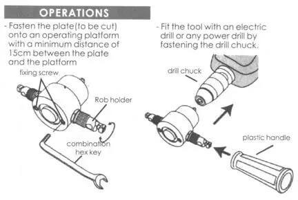 Dope Speed Drill Attachment Nibbler For Sheet Metal With 360 Degree Rotating Head assembly instructions