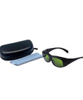 Top Shelf Infrared Laser Protective Glasses For Nd Yag And Multi Wave Bands, with case and cleaning cloth, for tech professionals.