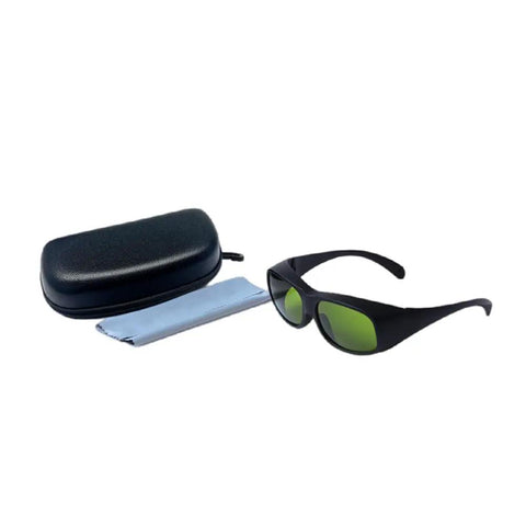 Top Shelf Infrared Laser Protective Glasses For Nd Yag And Multi Wave Bands, with case and cleaning cloth, for tech professionals.