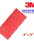 VHB 5952 Double Sided Foam Adhesive Sheet Tape 100x200mm, red sheet with 3M logo, industrial grade for automotive mounting