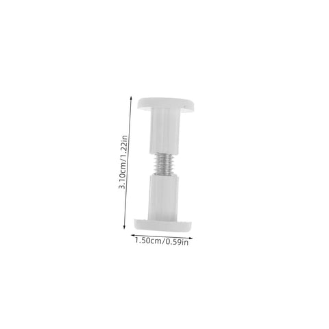 No Sweat Furniture Assembly Hardware 50 Piece Clamp Nut And Connecting Screw Kit, white connector nut, 3.10cm height, for solid wood joints.