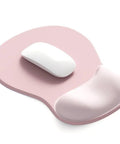 ErgoComfort Gel Wrist Rest Mouse Pad With Non Slip Base, Ergonomic Office Mousepad With Wrist Support, Comfortable Desk Mat For Home And Gaming, Enhanced Fatigue Relief, Pink Serenity 02