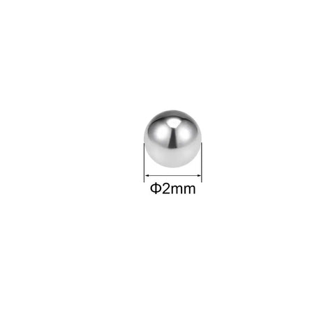 2mm Bearing Balls Made Of 304 Stainless Steel G100 Precision Balls 50 Pieces Top Notch Quality Smooth Finish Corrosion Resistant Micro Ball Bearings For Machinery DIY Projects Hobby Tools, 2mm stainless steel bearing ball with size mark