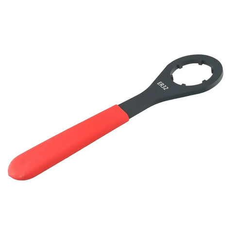 Ditch The Struggle With This Heavy Duty CNC Spanner Wrench For Easy ER Nut Locking And Removal On Machine Tools Fits ER16 20 25 32 And 40 Collet Chucks Perfect For Pro Shops And DIY Builders A Must Have Tool - black and red ER32 spanner wrench for collet chucks.