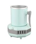 Smart Desktop Beverage Chiller With Rapid Freeze And Instant Heat Mode Made From Food Grade Aluminum For Your Morning Brew features a teal-colored cup with a handle.