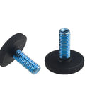 24 Pack M8 1.25mm Furniture Leveling Feet Screw On Adjustable Levelers with black base and silver screw