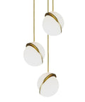 Three Acrylic Globe Pendant Lights With Irregular Hanging Design For Dining Room And Living Room Adjustable Cable 110 To 140 Volt UL Certified