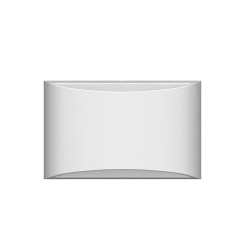 Front view of Aluminum Modern LED Wall Sconce Set Of 2 Dope Hardwired Up And Down Wall Mount Lights in white aluminum.