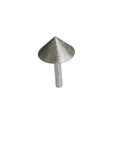 Heavy Duty Diamond Coated Tapered Drill Bit Smoothing Out Rough Edges And Killing Burrs On Glass Ceramic Marble Wood With Slick 8mm Shank Grip For No Sweat Setup, steel 30mm cone shape.