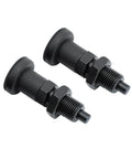 Badass Black Rustproof Steel 2 Pack Knob Plunger Pins M10 Reset Type Positioning Locking Hardware smooth sliding action