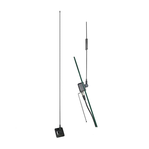 Pretuned Dual-Band Ham Radio Antenna Kit 144 148 MHz VHF And 440 450 MHz UHF With Glass Mount 28-1/2 Inch Height 50 Watts