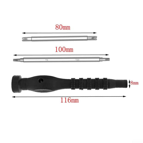 Top Notch 12 In 1 Screwdriver Set For Electronics Repair Kit With Torx Y Type Triangle Bits Perfect For Home Appliance Fixes And Gadgets Maintenance Tasks, 116mm handle