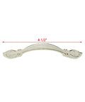 Zinc Alloy Cabinet Handles 4.5 inch length white finish, corrosion-resistant hardware for kitchen and furniture, top view