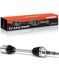 Front CV Axle Shaft Assembly Fits Chevrolet Trailblazer 2002-2009 4WD Models next to packaging box