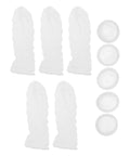 100 Pack Antistatic Fingertip Protectors And Finger Sleeves in white, ideal for cleanroom and industrial tasks, providing comfort and protection.